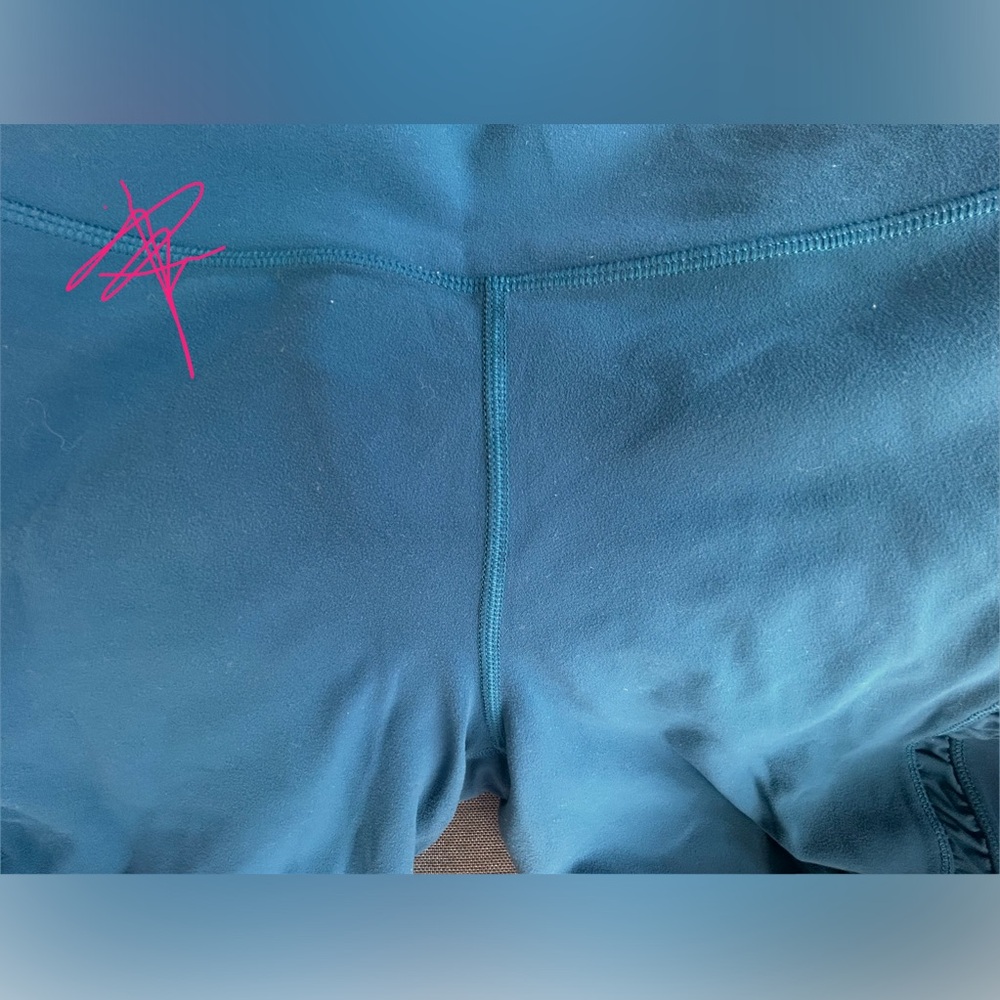 Athleta Salutation stash ruch craft 7/8 Dark Teal XL Leggings